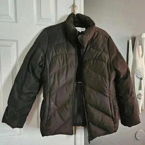 Calvin Klein Black Bubble Puffer Winter Coat Women (L)